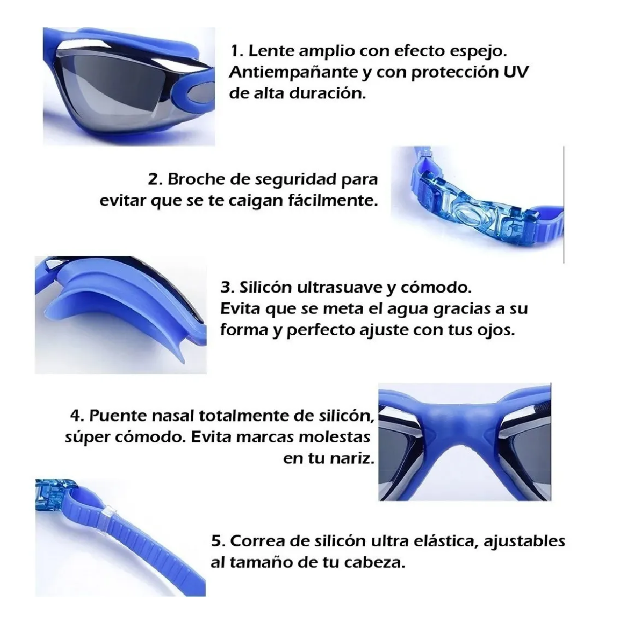 Foto 4 pulgar | Set de Natación Eo Safe Imports ESI-005 color Azul
