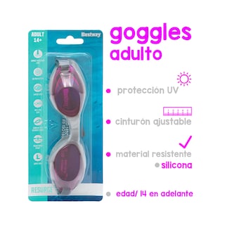 Foto 2 | Goggles Para Adulto Natación Ajustables 14 Años Bestway 6 Piezas Plástico De Alta Resistencia