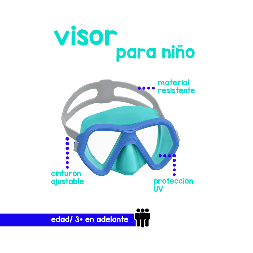 Foto 2 | Goggles para Niño Bestway 3 Piezas de Plástico de Alta Resistencia