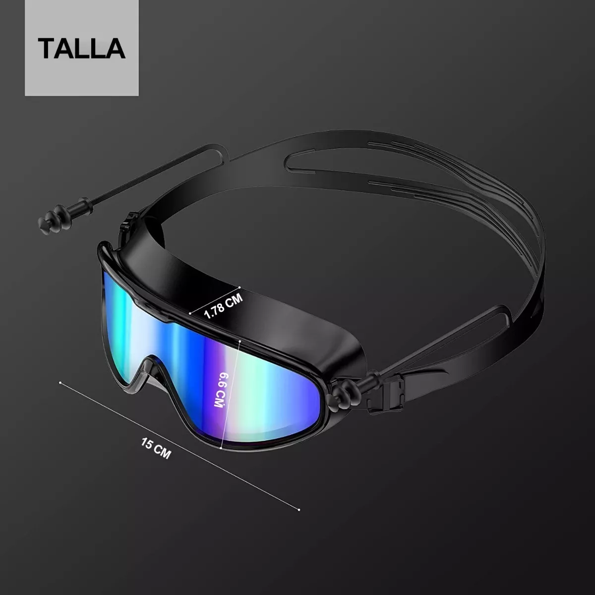 Foto 4 pulgar | Goggles de Natación Eo Safe Imports Esi9639 color Negro