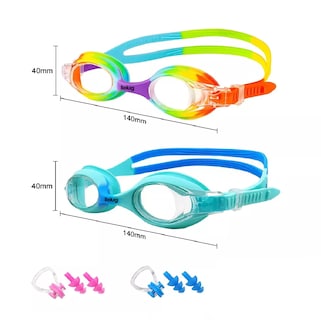 Foto 2 | Lentes de Natación Belug para Niños con Protección Uv Antivaho Arcoíris/Azul