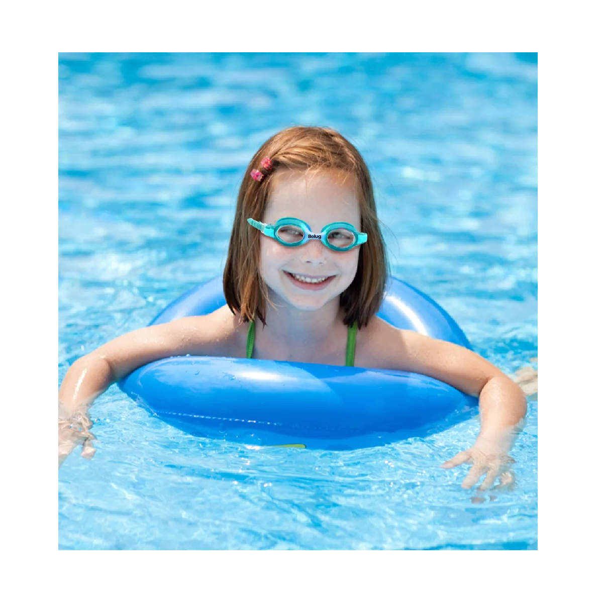 Foto 4 pulgar | Lentes de Natación Belug para Niños con Protección Uv Antivaho Arcoíris/Azul