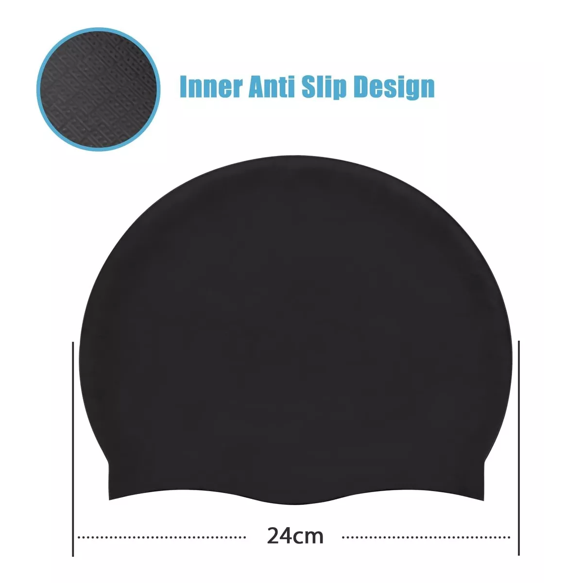 Foto 4 pulgar | Gafas De Natación Googles+gorra+clip Nariz+tapones Anteojos Eo Safe Imports Esi-16234 Negro