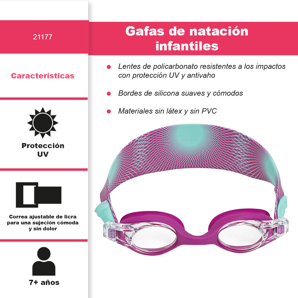 Foto 3 pulgar | Googles Infantiles Bestway Splashflex Para Natación Color Rosa