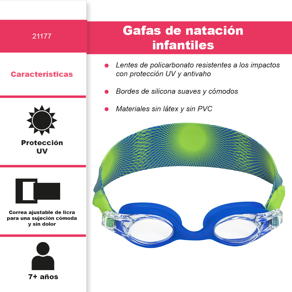Foto 3 pulgar | Googles Infantiles Bestway Splashflex Para Natación Color Azul