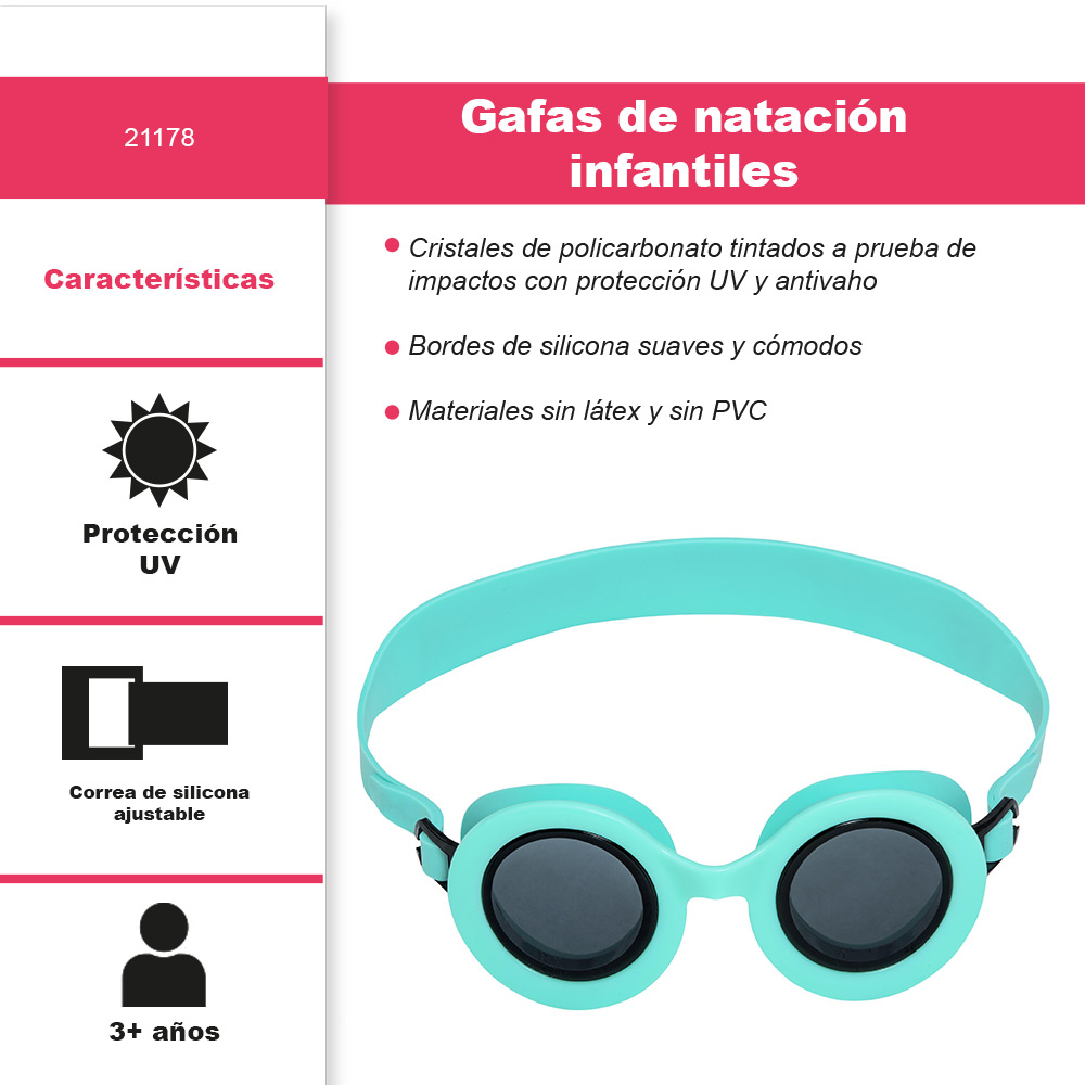 Foto 3 pulgar | Goggles Infantiles Bestway Aquashades Para Natación Color Azul