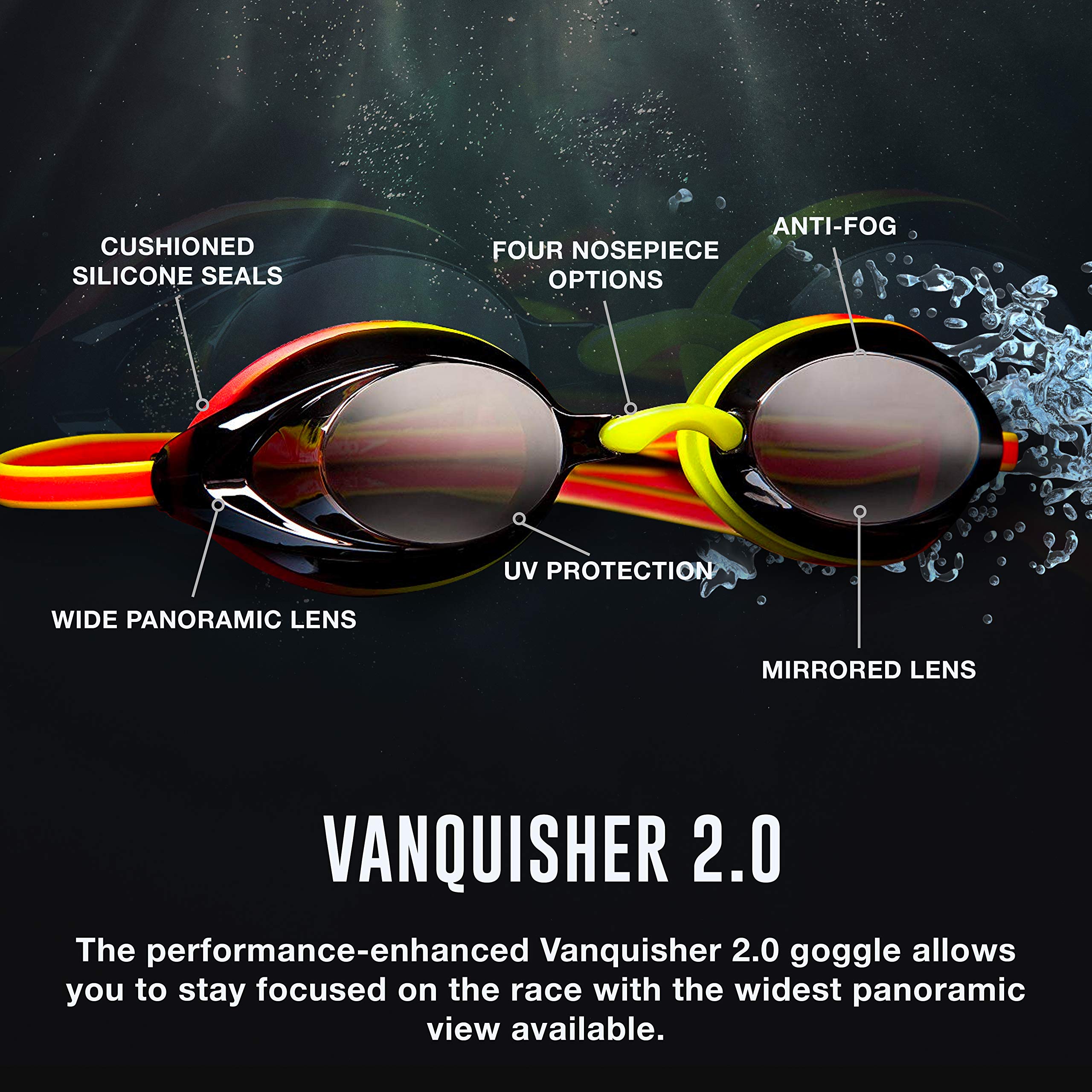 Foto 8 pulgar | Gafas De Natación Speedo Mirrored Vanquisher 2.0 Unisex Plateadas - Venta Internacional.