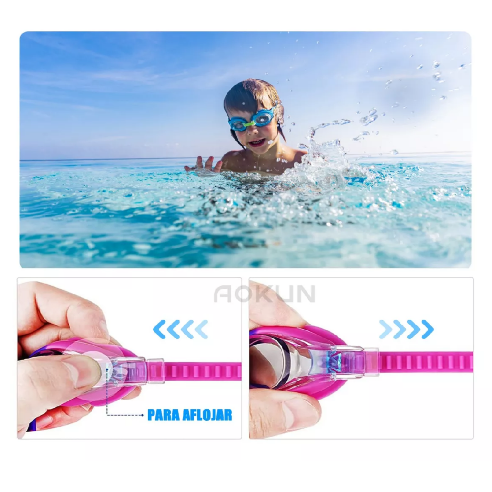 Foto 4 pulgar | Lentes de Natación Belug para Niños 2 Piezas