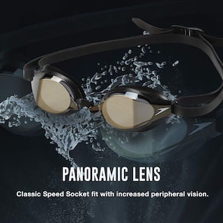 Foto 6 | Gafas De Natación Speedo Speedo Speed Socket 2.0 Unisex, Color Negro Y Plateado - Venta Internacional.