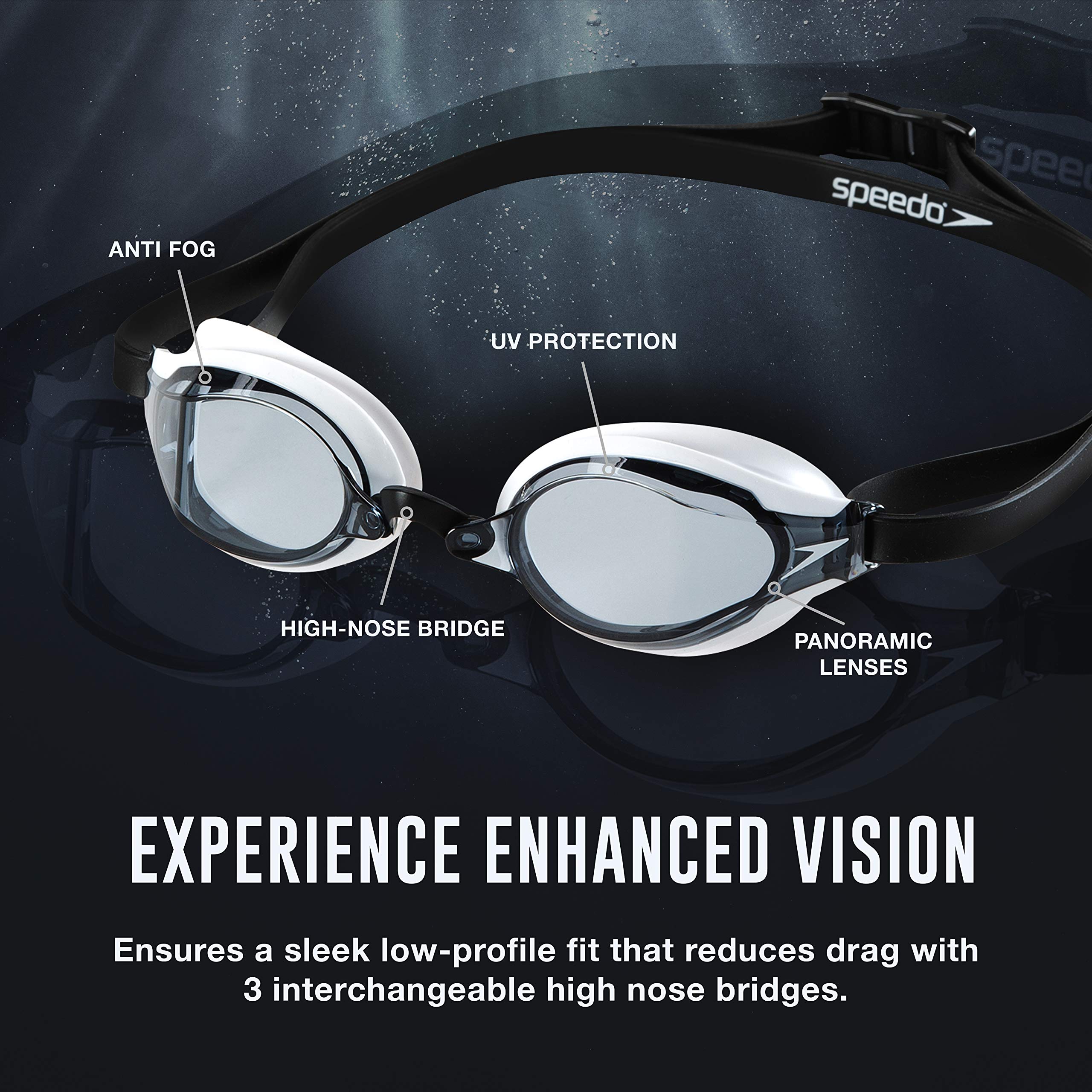 Foto 8 pulgar | Gafas De Natación Speedo Speedo Speed Socket 2.0 Unisex, Color Negro Y Plateado - Venta Internacional.