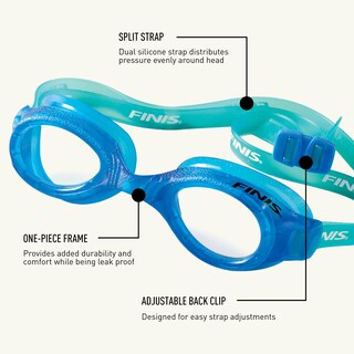 Foto 4 | Gafas De Natación Finis H2 Performance Para Niños De 3 A 6 Años, Antivaho, Color Azul - Venta Internacional.