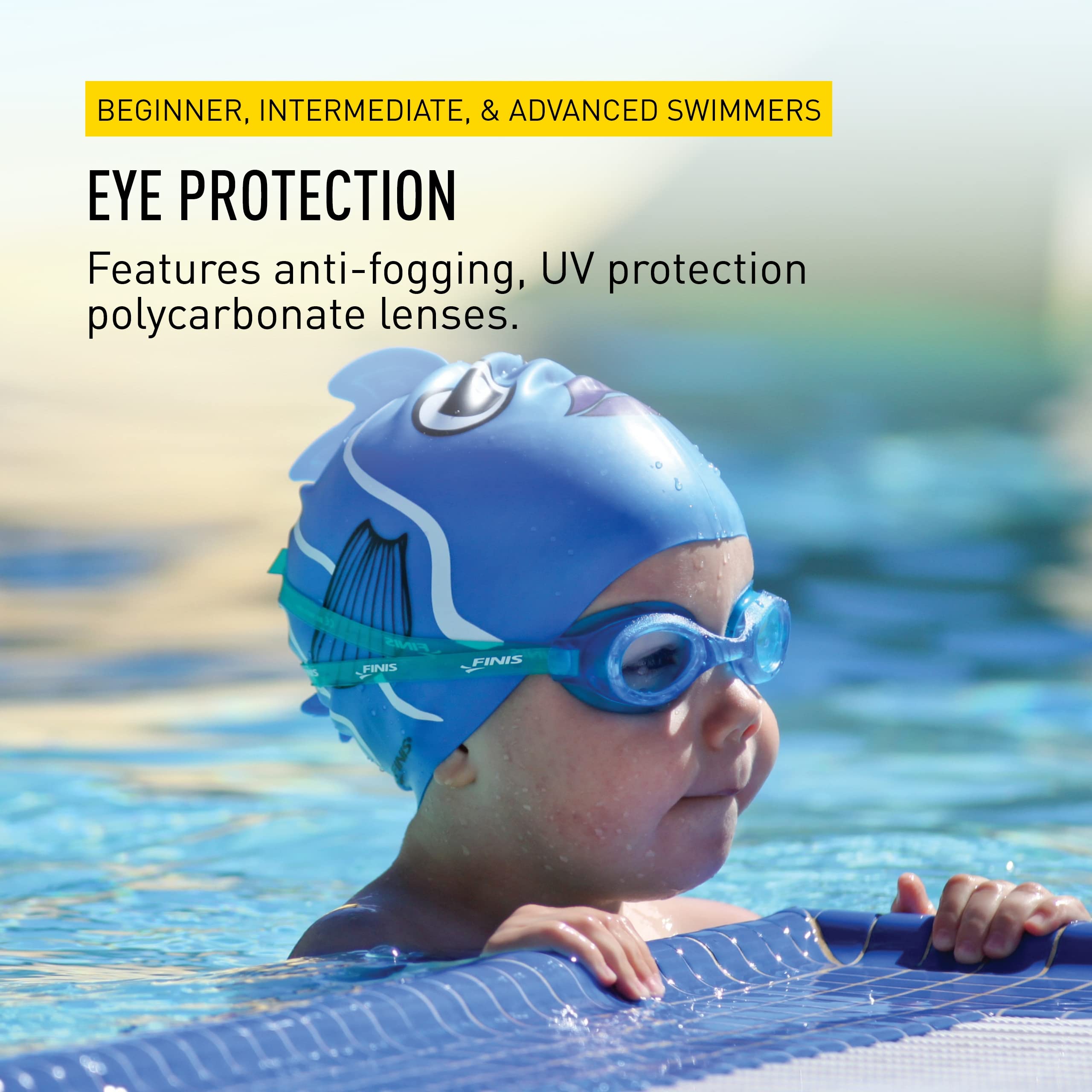 Foto 5 | Gafas De Natación Finis H2 Performance Para Niños De 3 A 6 Años, Antivaho, Color Azul - Venta Internacional.