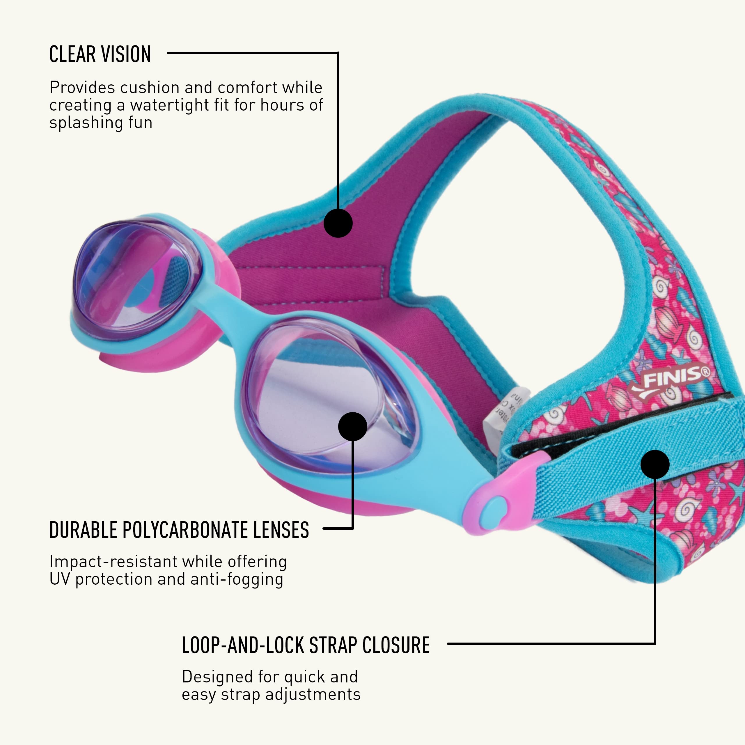 Foto 5 pulgar | Gafas De Natación Finis Dragonfly Para Niños De 4 A 12 Años Con Protección Uv - Venta Internacional.