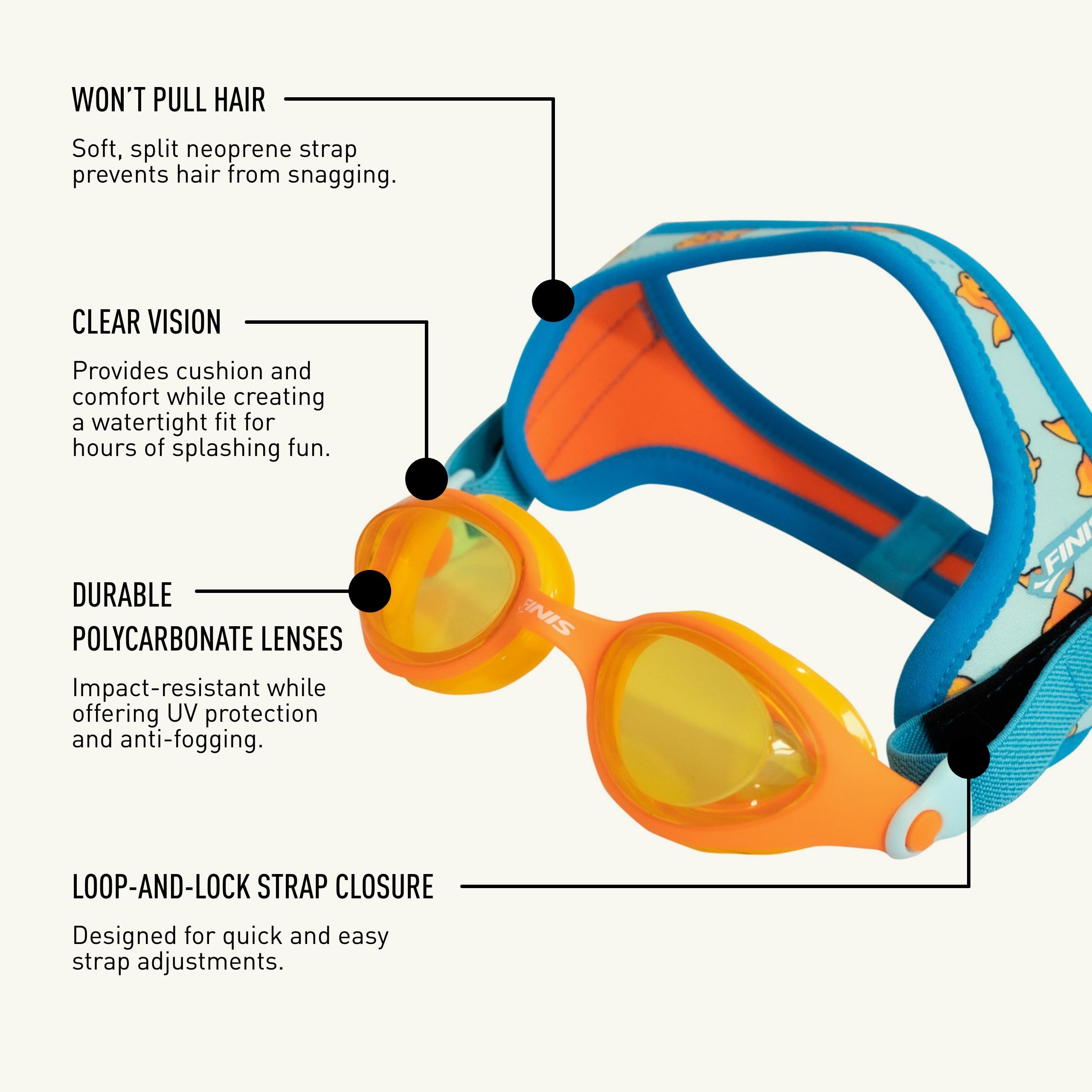 Foto 5 pulgar | Gafas De Natación Finis Dragonfly Para Niños De 3 A 8 Años Con Protección Uv - Venta Internacional.