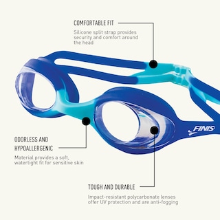 Foto 4 | Gafas De Natación Finis Swimmies Learn To Swim Para Niños, Color Aguamarina Y Transparente - Venta Internacional.