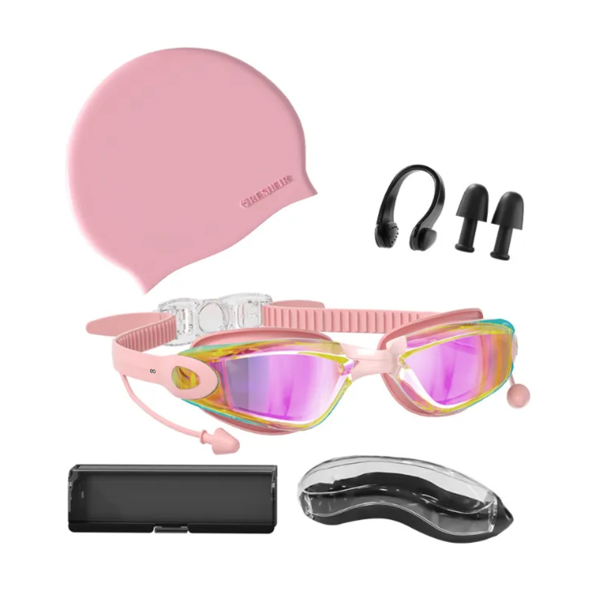 Foto 4 pulgar | Gafas De Natación Protección Uv Antiempaño Goggles Eo Safe Imports Esi-19094 Rosa