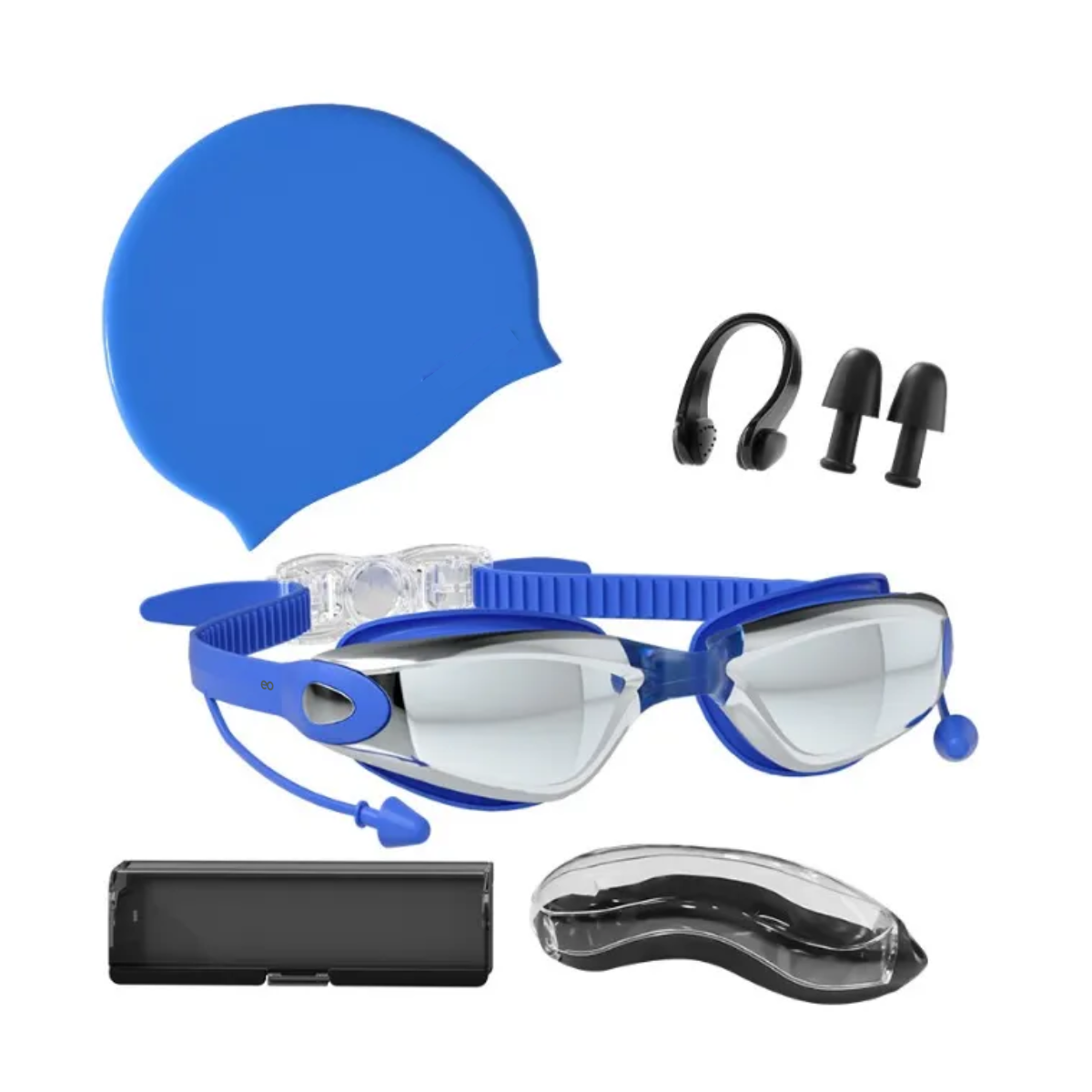 Foto 3 pulgar | Gafas De Natación Sin Fugas Antiempaño Gogles Protección Uv Eo Safe Imports  Esi-19091 Azul