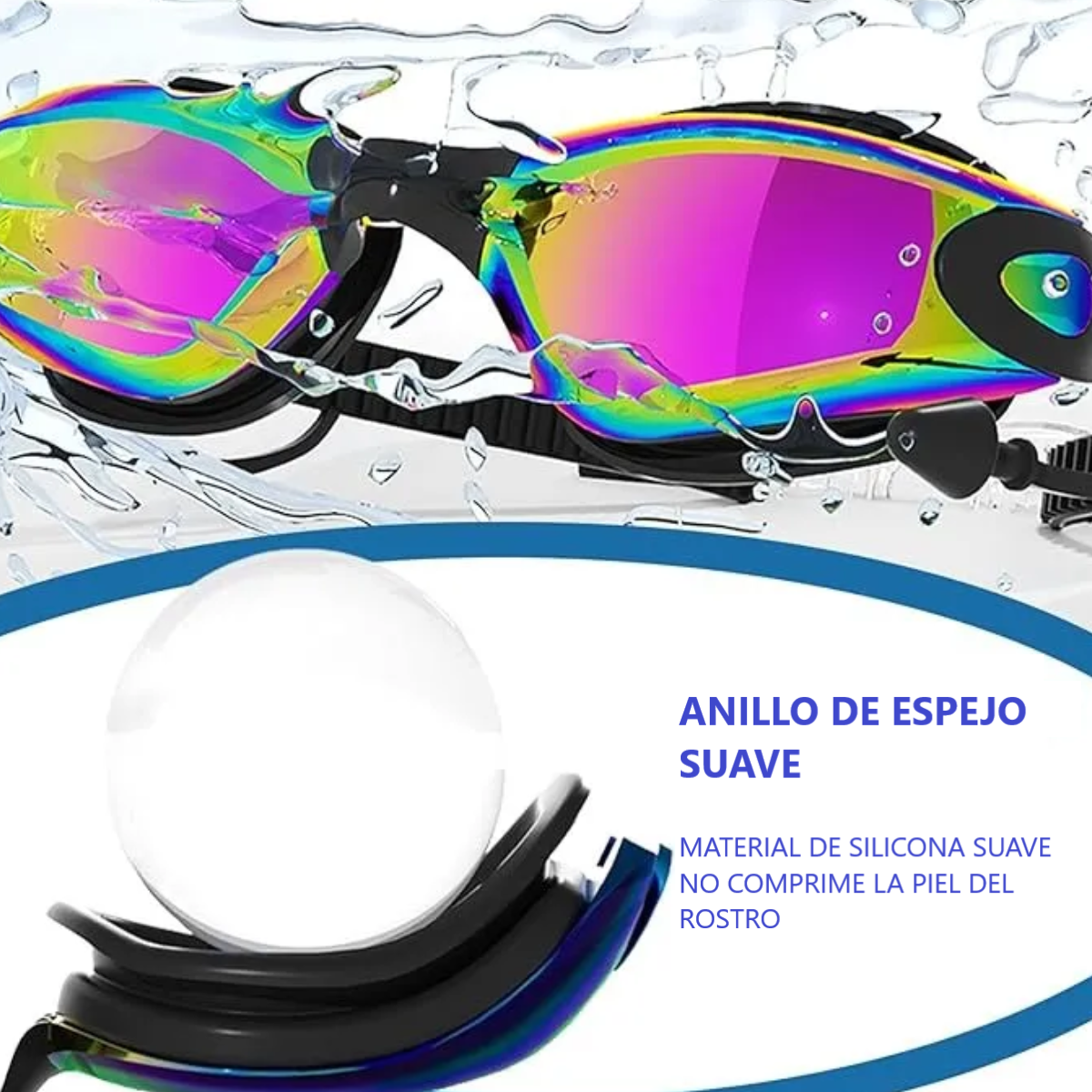 Foto 4 pulgar | Gafas De Natación Sin Fugas Protección Uv Antiempaño Gogles Eo Safe Imports Esi-19092 Negro