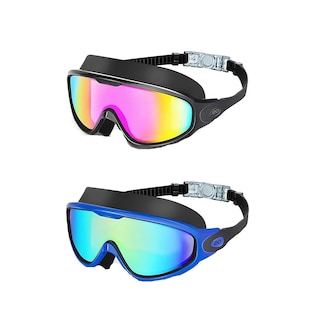 Foto 1 | Kit De Goggles Natación Protección Uv Antivaho Sin Fugas 2pz Eo Safe Imports Esi-19089 Multicolor
