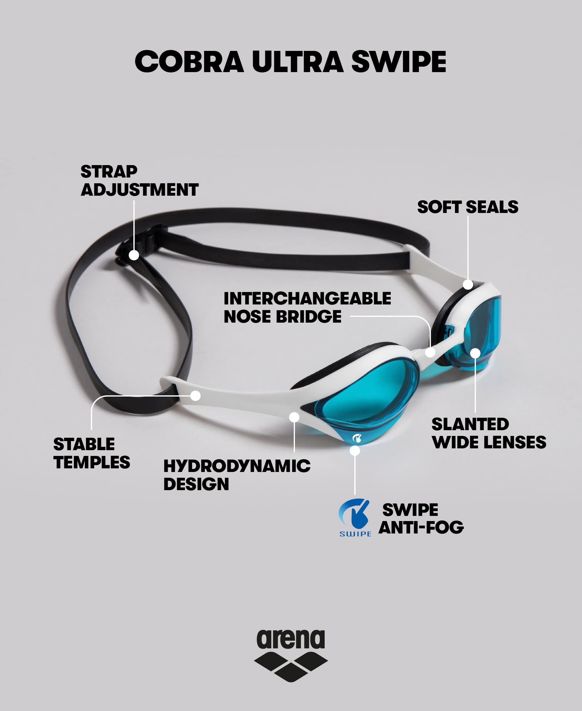 Foto 3 pulgar | Gafas De Natación Arena Cobra Ultra Swipe, Unisex, Color Amarillo Y Cobre - Venta Internacional.