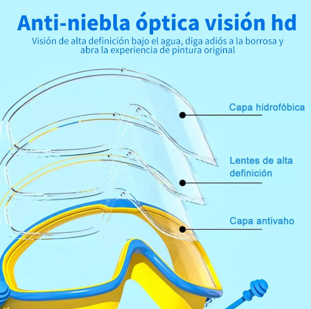 Foto 3 pulgar | Kit Premium De Natación Xtellar Para Niños: Gorros Y Gafas De Lujo - 4 Piezas
