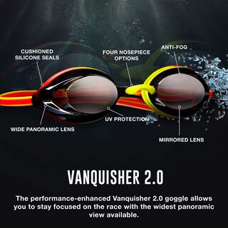 Foto 7 | Gafas De Natación Speedo Mirrored Vanquisher 2.0 Unisex Para Adultos - Venta Internacional.