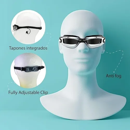 Foto 3 pulgar | Gafas De Natación Xtellar Goggles Sin Fugas Protección Uv  Kit 5en1
