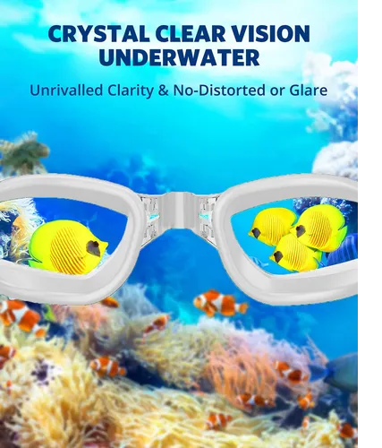Foto 6 pulgar | Gafas Goggles Xtellar Natacion Antiempaño Sin Fugas Uv Blanco