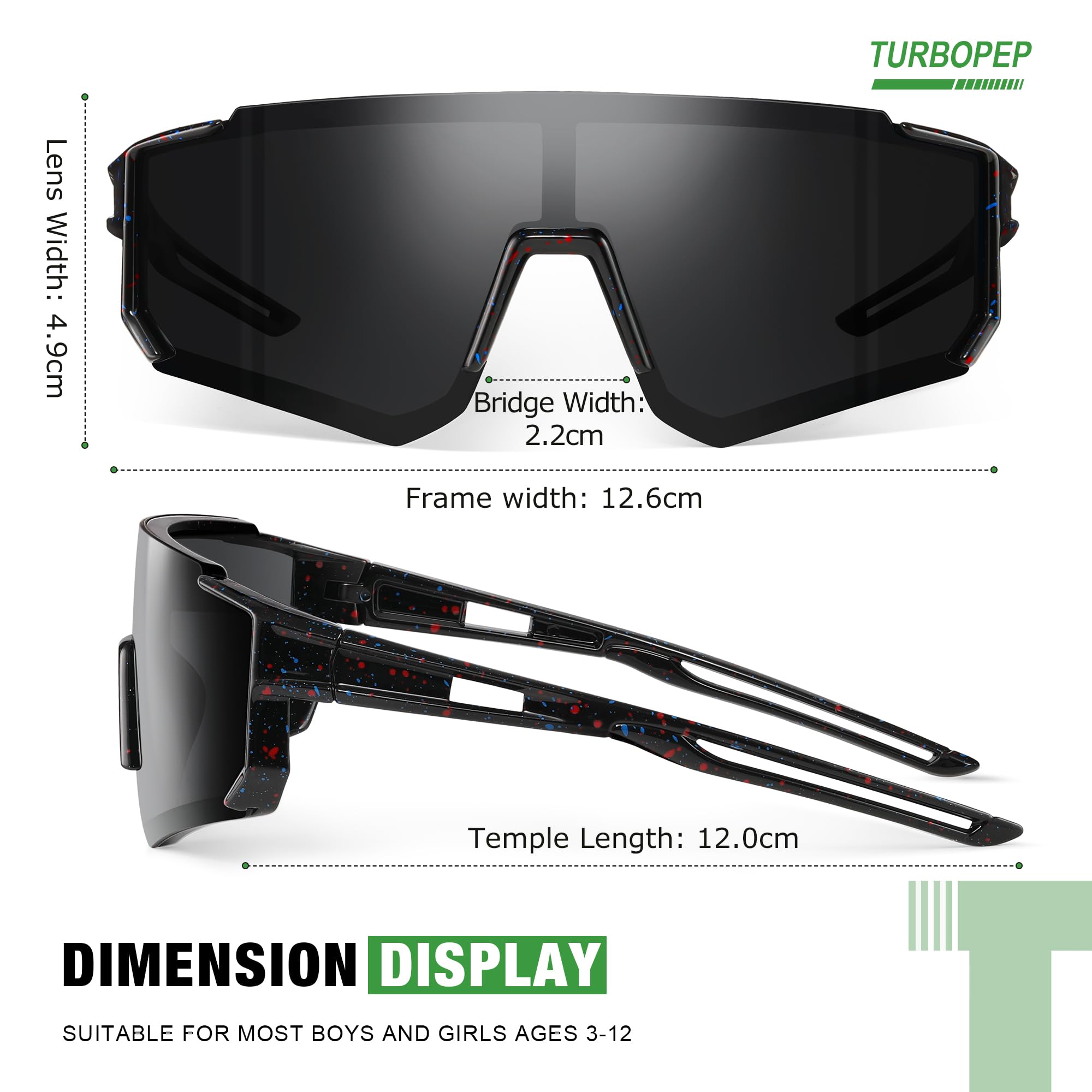 Foto 4 pulgar | Gafas De Sol Polarizadas Turbopep Para Niños De 3 A 12 Años  Paquete De 3 - Venta Internacional.