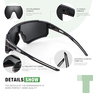 Foto 4 | Gafas De Sol Polarizadas Turbopep Para Niños De 3 A 12 Años Paquete De 3 - Venta Internacional.