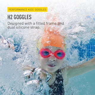 Foto 2 | Gafas De Natación Finis H2 Performance Para Niños De 3 A 6 Años Antivaho Color Rosa Y Aguamarina - Venta Internaci