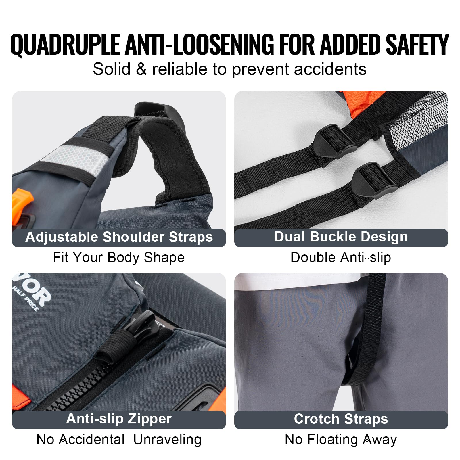 Foto 6 pulgar | Chaleco Salvavidas Vevor Para Deportes Acuáticos (pfd), Impermeable, Nailon 96n, Flotabilidad - Venta Internacional.