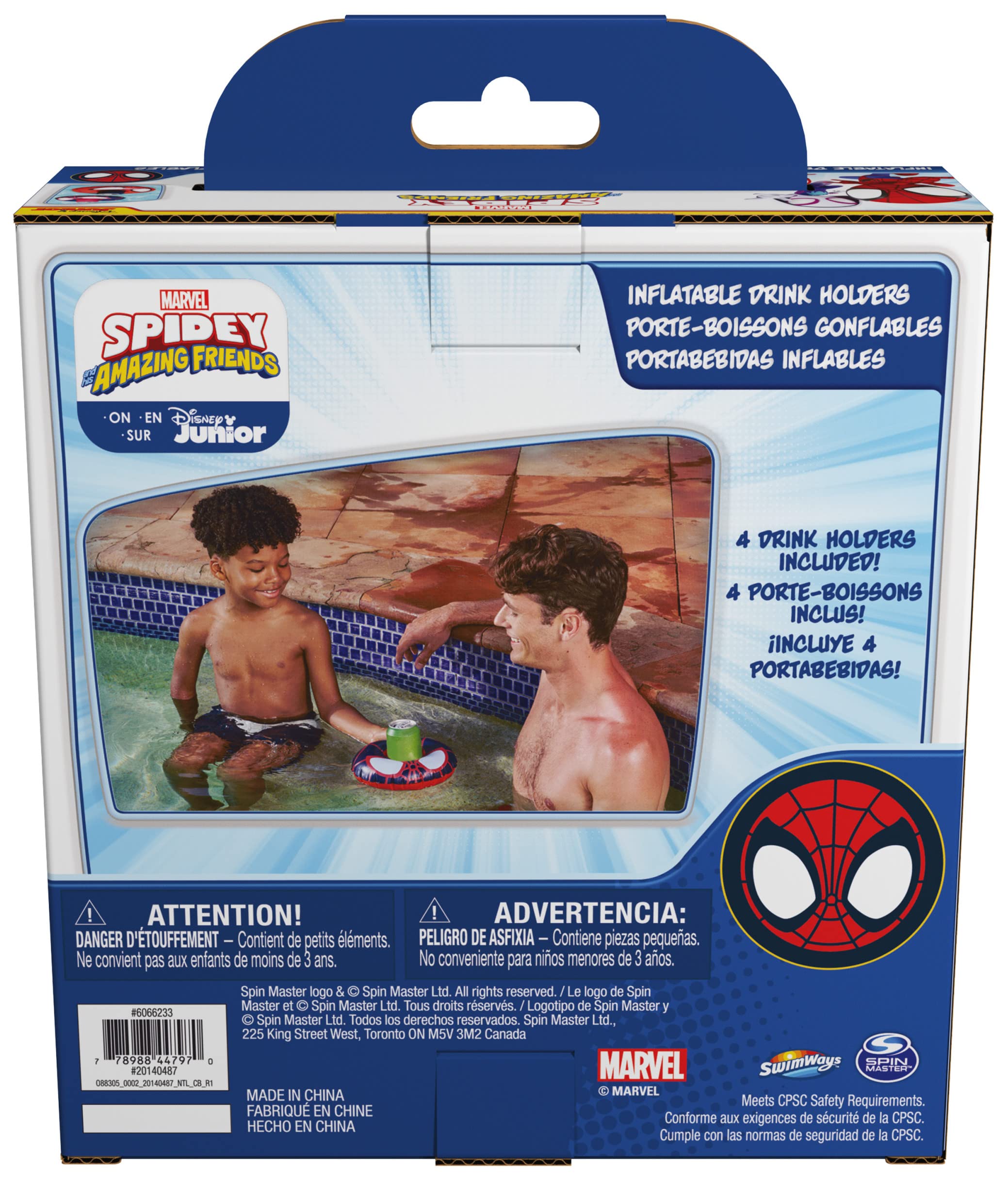 Foto 6 pulgar | Soportes Flotantes Para Bebidas Swimways Marvel Spidey, Paquete De 4 - Venta Internacional.