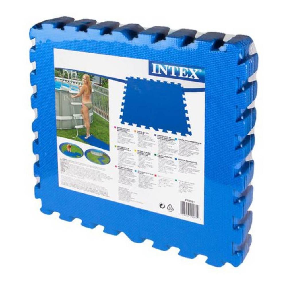 Foto 2 pulgar | Tapete Protector de Piso para Alberca Intex 29081 color Azul 50x50 cm 8 Piezas