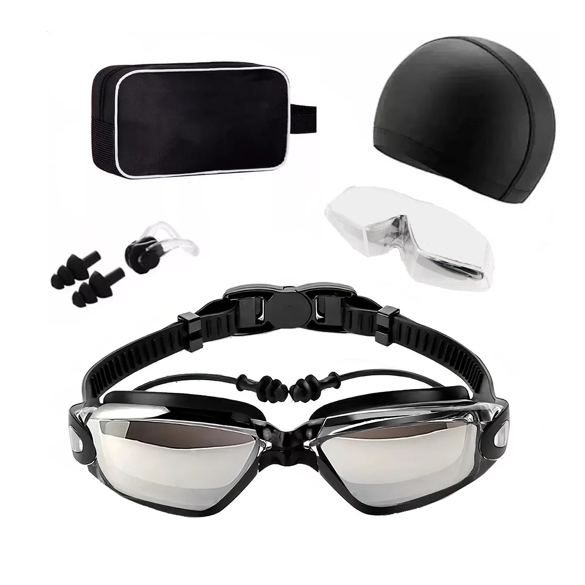 Kit de Natación Eo Safe Imports Esi-7426 color Negro 6 Piezas $590