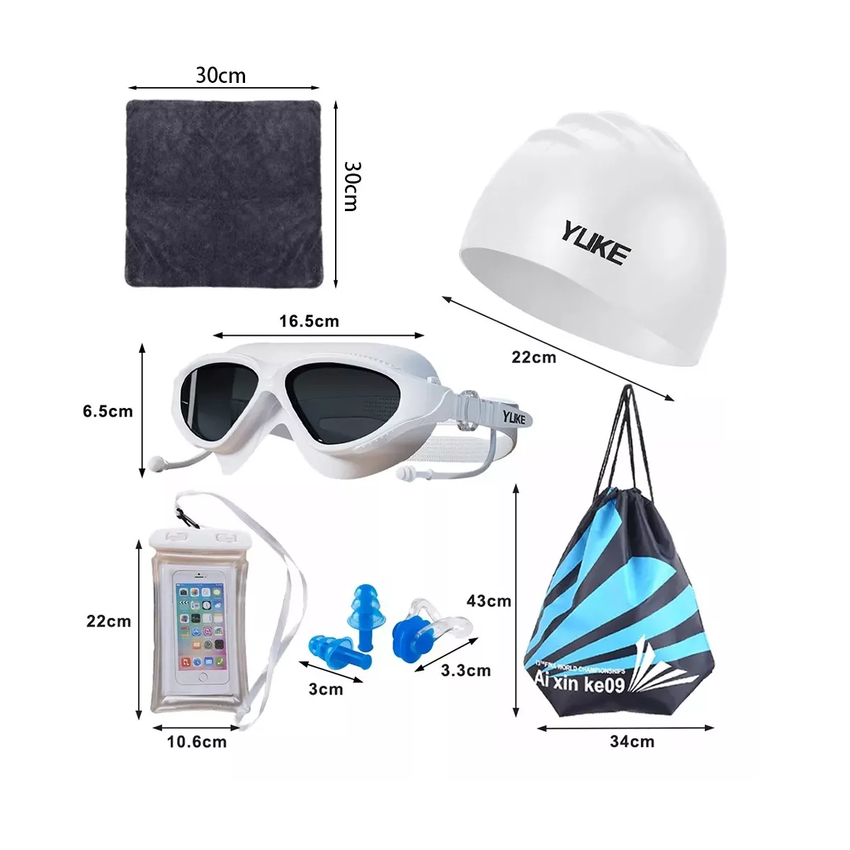 Foto 3 pulgar | Kit Goggles Natacion 8piezas Eo Safe Imports  Esi-14076 Blanco