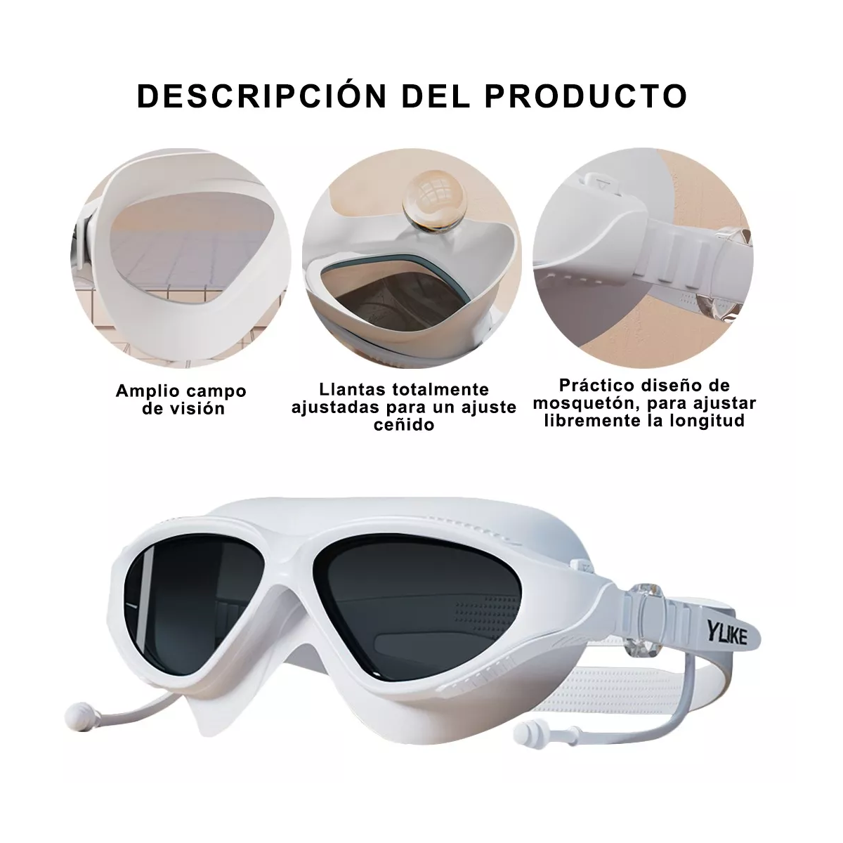 Foto 4 pulgar | Kit Goggles Natacion 8piezas Eo Safe Imports  Esi-14076 Blanco