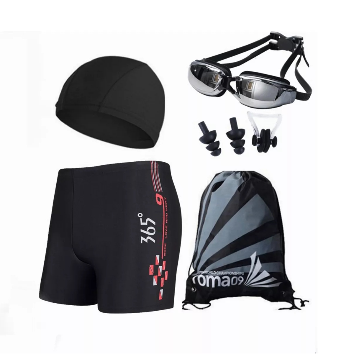 Foto 1 | 5en1 Kit Natación Hombre Portátil Transpirable Secado Rápido Talla Xl Eo Safe Imports Esi-14084 Multicolor