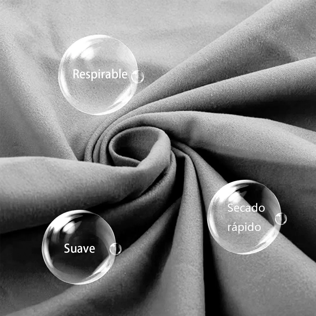 Foto 3 pulgar | Toalla de Microfibra Secado Rápido Set 3pz Eo Safe Imports color Gris