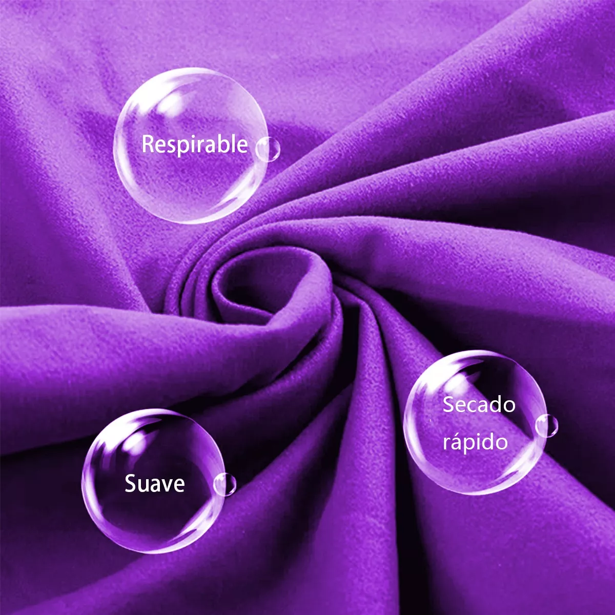 Foto 2 | Toalla de Microfibra Secado Rápido Set 3pz Eo Safe Imports color Purpura