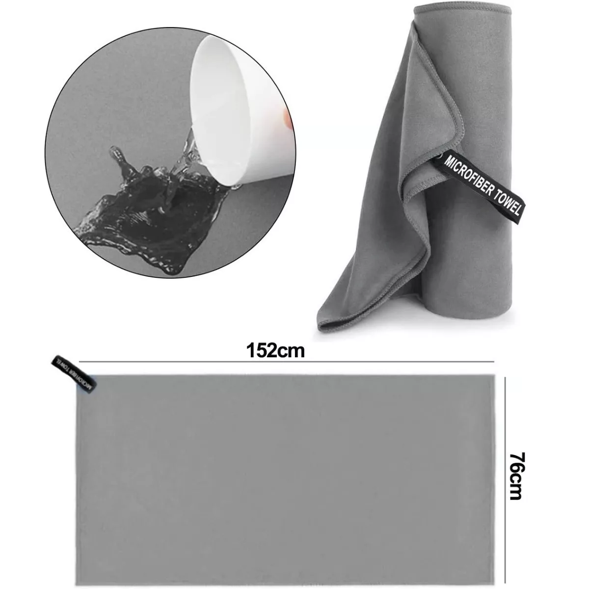 Foto 3 | Toalla Eo Safe Imports Esi12176 Gris