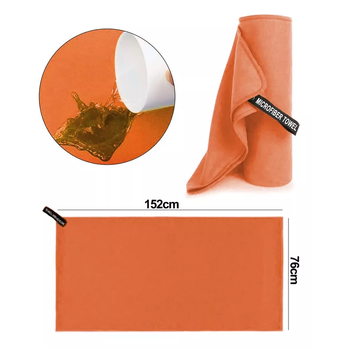 Foto 4 pulgar | Toalla Eo Safe Imports Esi12177 Naranja