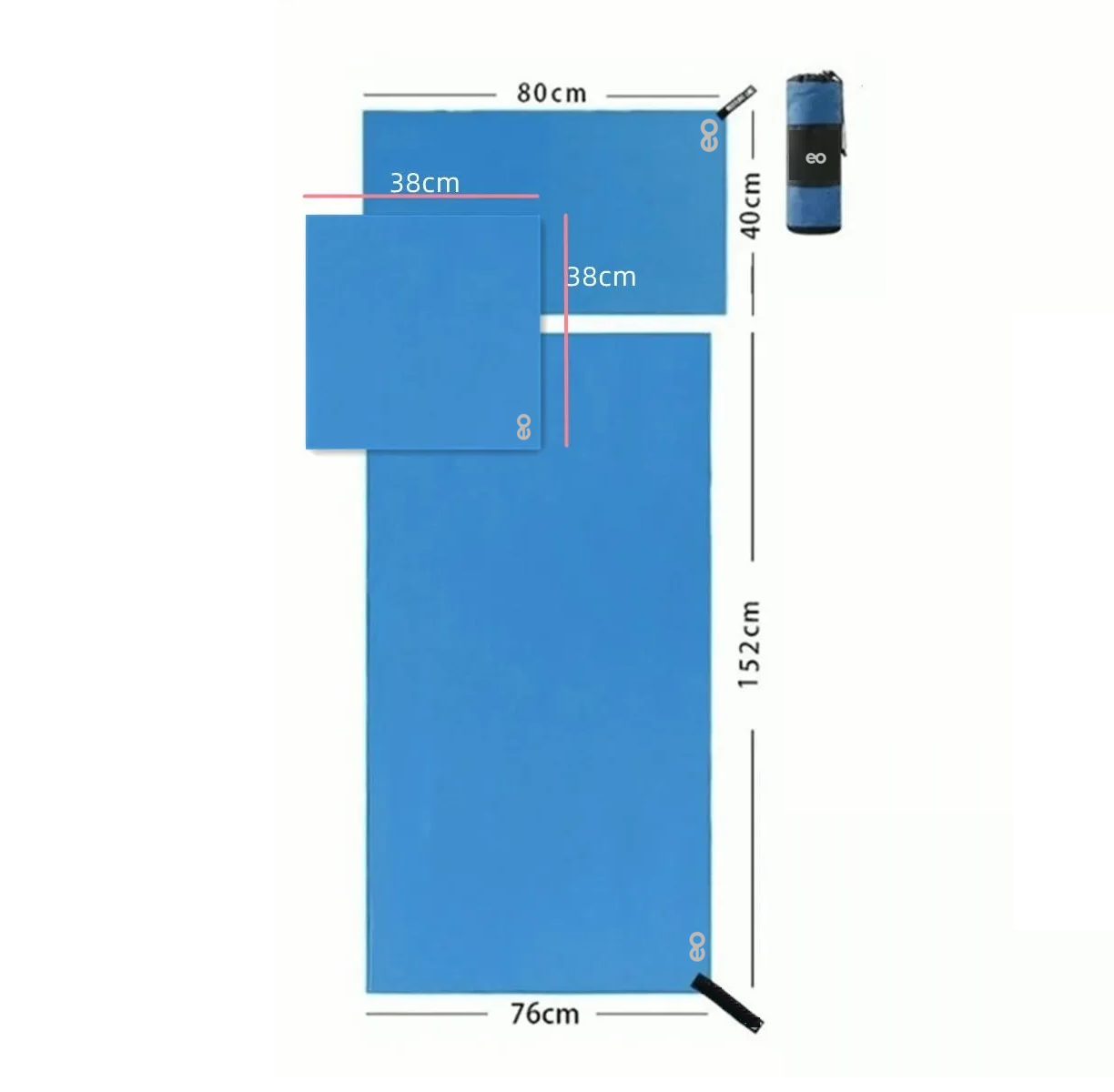 Foto 3 pulgar | Oalla Baño De Microfibra Eo Safe Imports Esi-1258-1 Azul