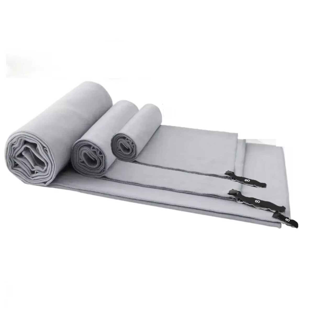 Toalla Microfibra Secado Rápido 3 Piezas Eo Safe Imports Esi-7755-1 Gris $639
