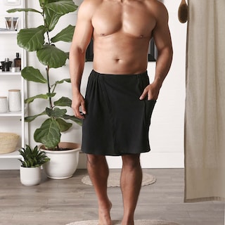 Foto 2 | Envoltura De Ducha Dii Terry Collection Para Hombre, Color Negro, 54 X 20 Cm - Venta Internacional.