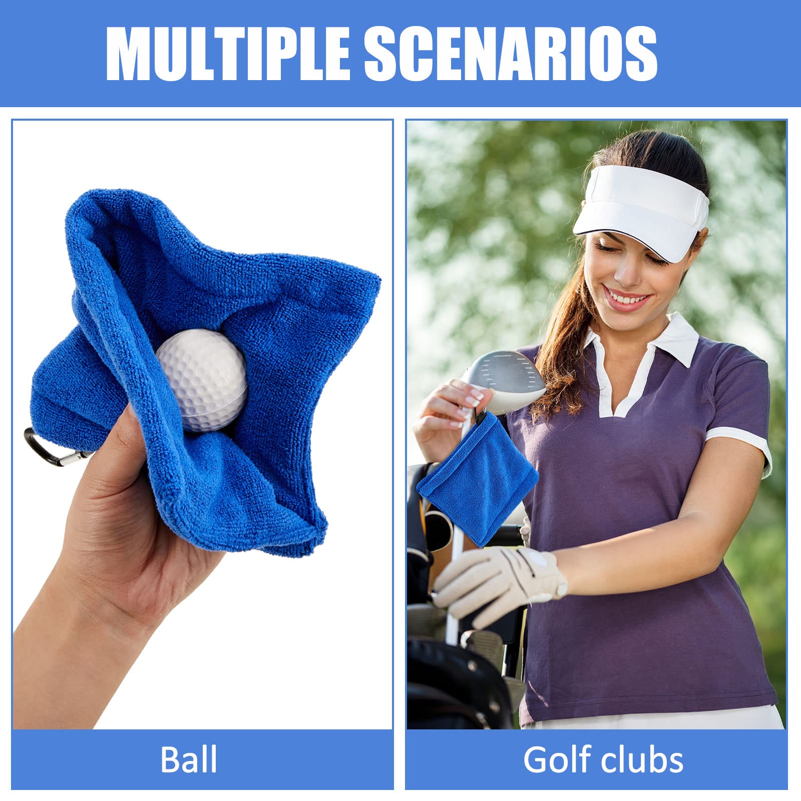 Foto 5 pulgar | Toalla Para Pelotas De Golf Flutesan, 14 X 14 Cm, Con Clip De Microfibra, 3 Unidades - Venta Internacional.