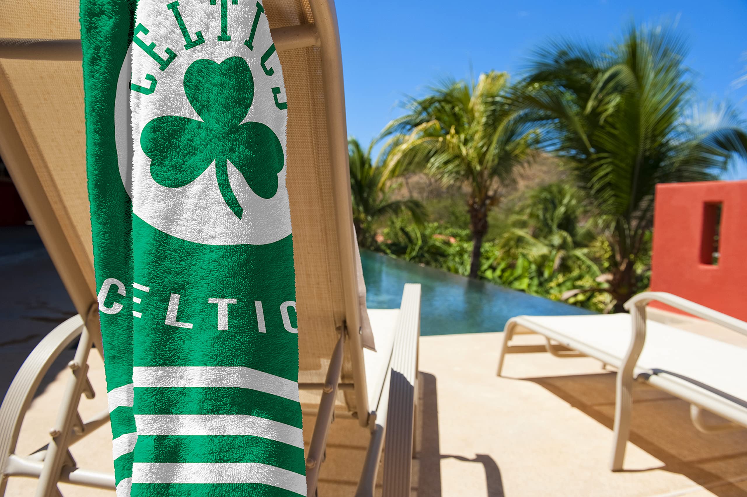 Foto 3 pulgar | Toalla De Playa Northwest Nba Boston Celtics 30 X 60 Rayas - Venta Internacional.