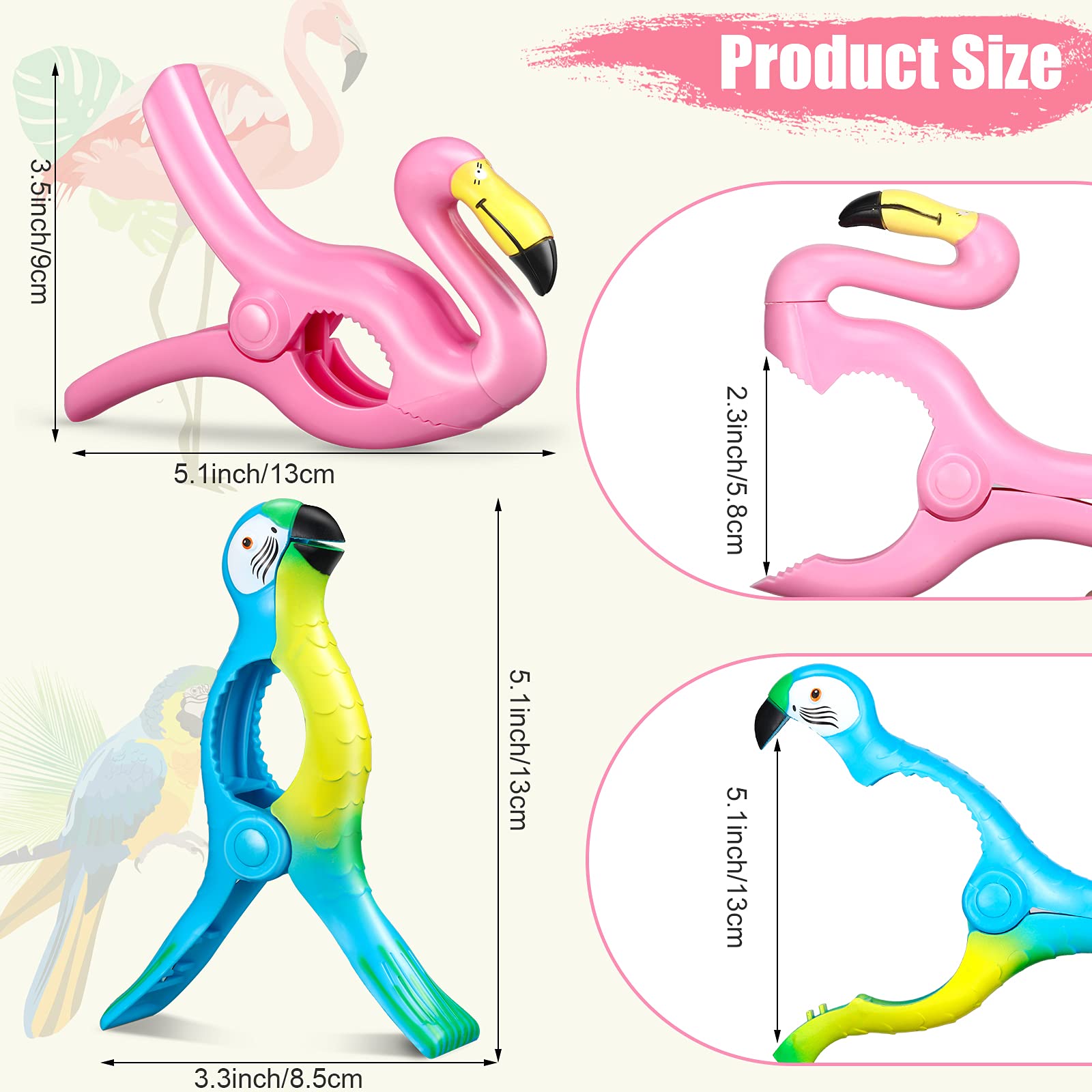 Foto 2 | Pinzas Para Toallas De Playa Waydress, Tamaño Gigante, Para Sillas, 4 Piezas - Venta Internacional.