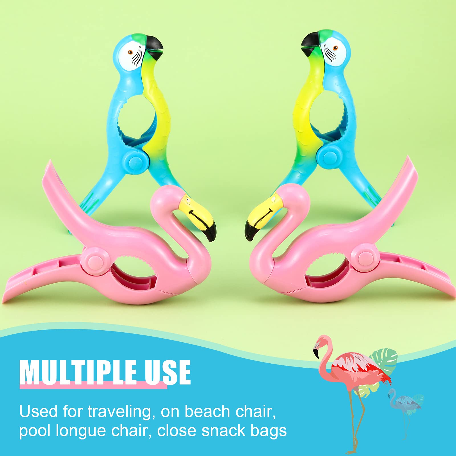 Foto 3 | Pinzas Para Toallas De Playa Waydress, Tamaño Gigante, Para Sillas, 4 Piezas - Venta Internacional.