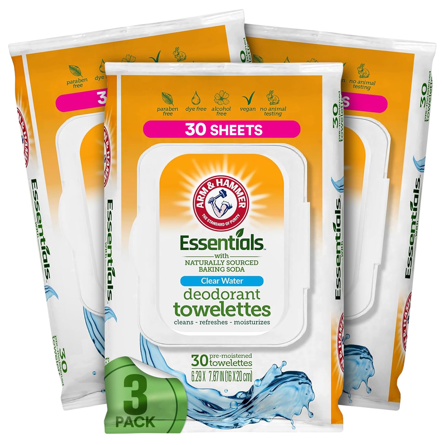 Foto 2 pulgar | Toallitas Desodorantes Body Wipes Arm & Hammer  90 Hojas - Venta Internacional.